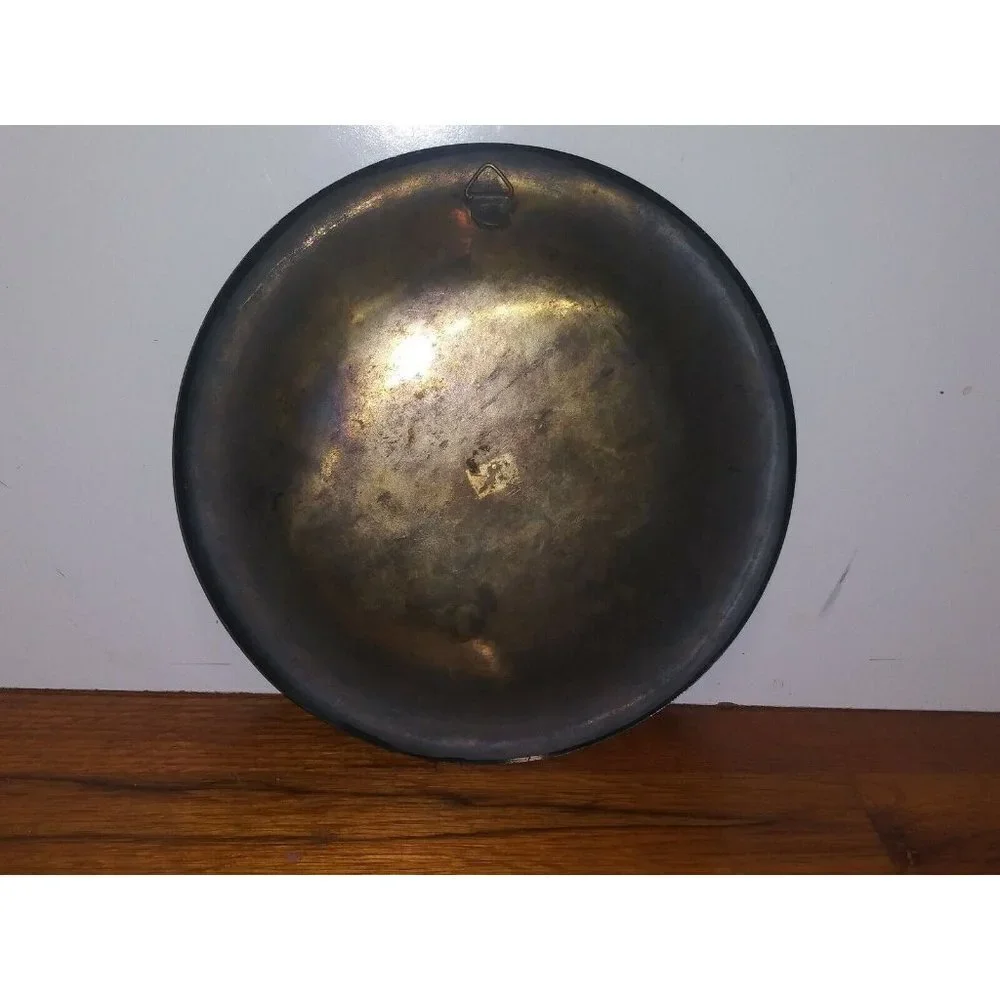 Collectible Vintage Egyptian Plate Mixed Metal Copper Brass Wall Hanging 8.75